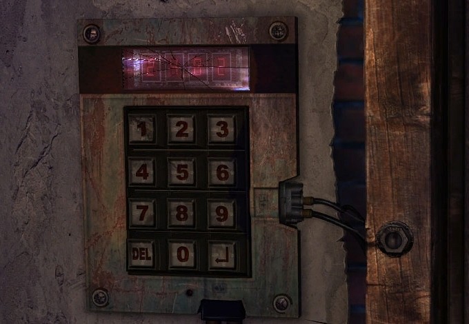 Code 2482 für die Geheimtür im Keller (Black Mirror 2 Screenshot)