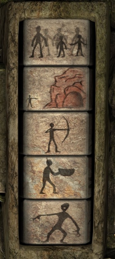 Tafel mit Symbolen der Wandmalereien (Geheimakte Sam Peters Screenshot)