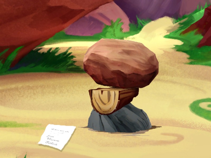 Richtige Stellung der Steinschleuder (Monkey Island 1 Screenshot)